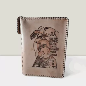 funda de piel para biblia virgen del tercer milenio