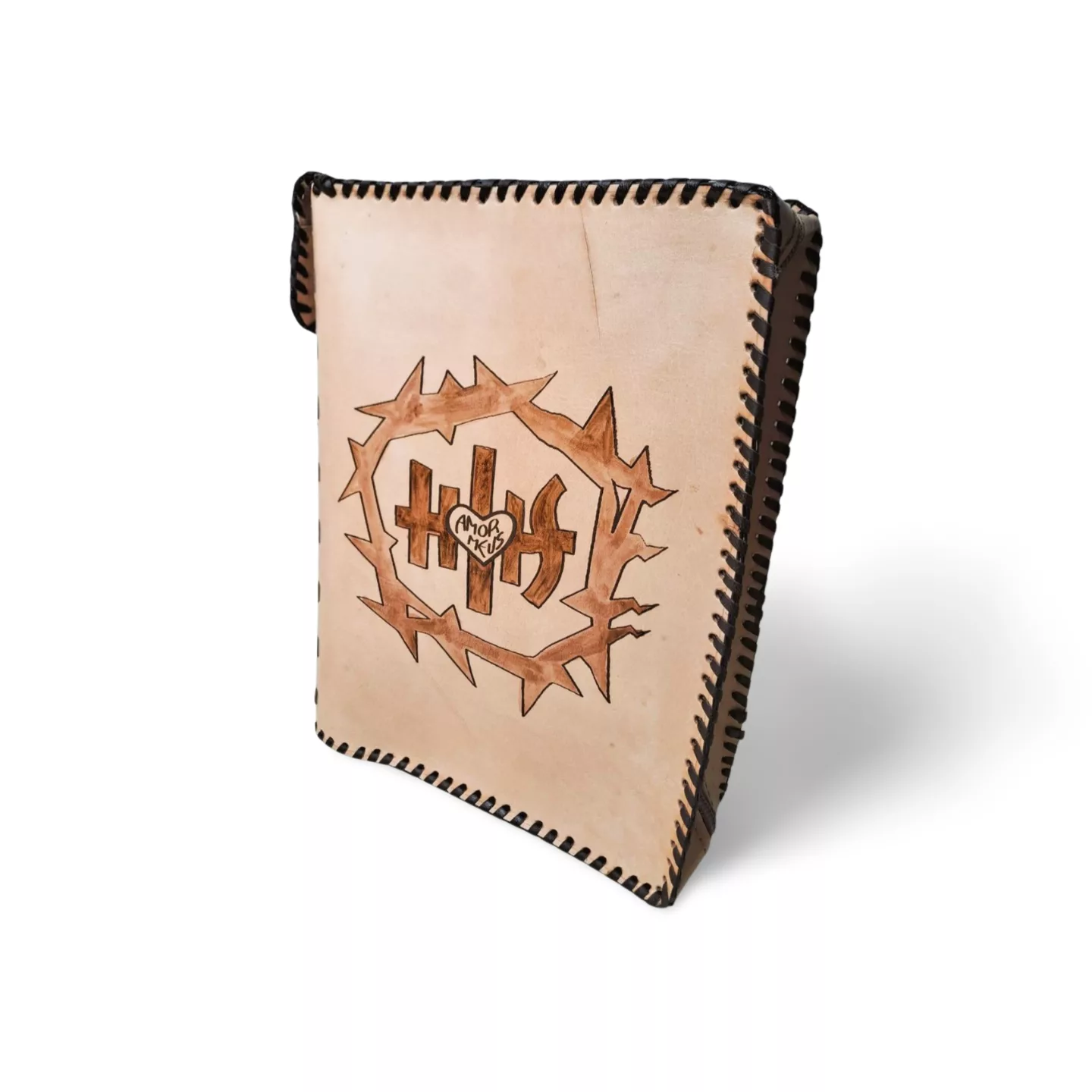 funda de piel para biblia amor meus