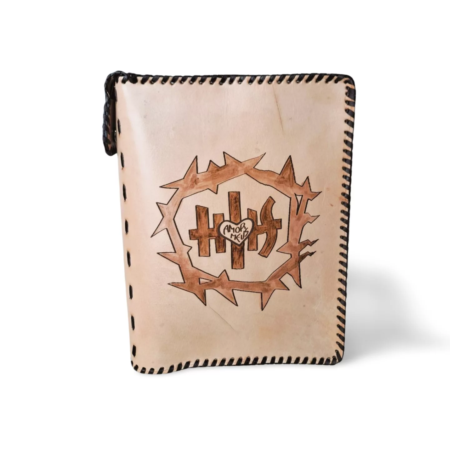 funda de piel para biblia amor meus