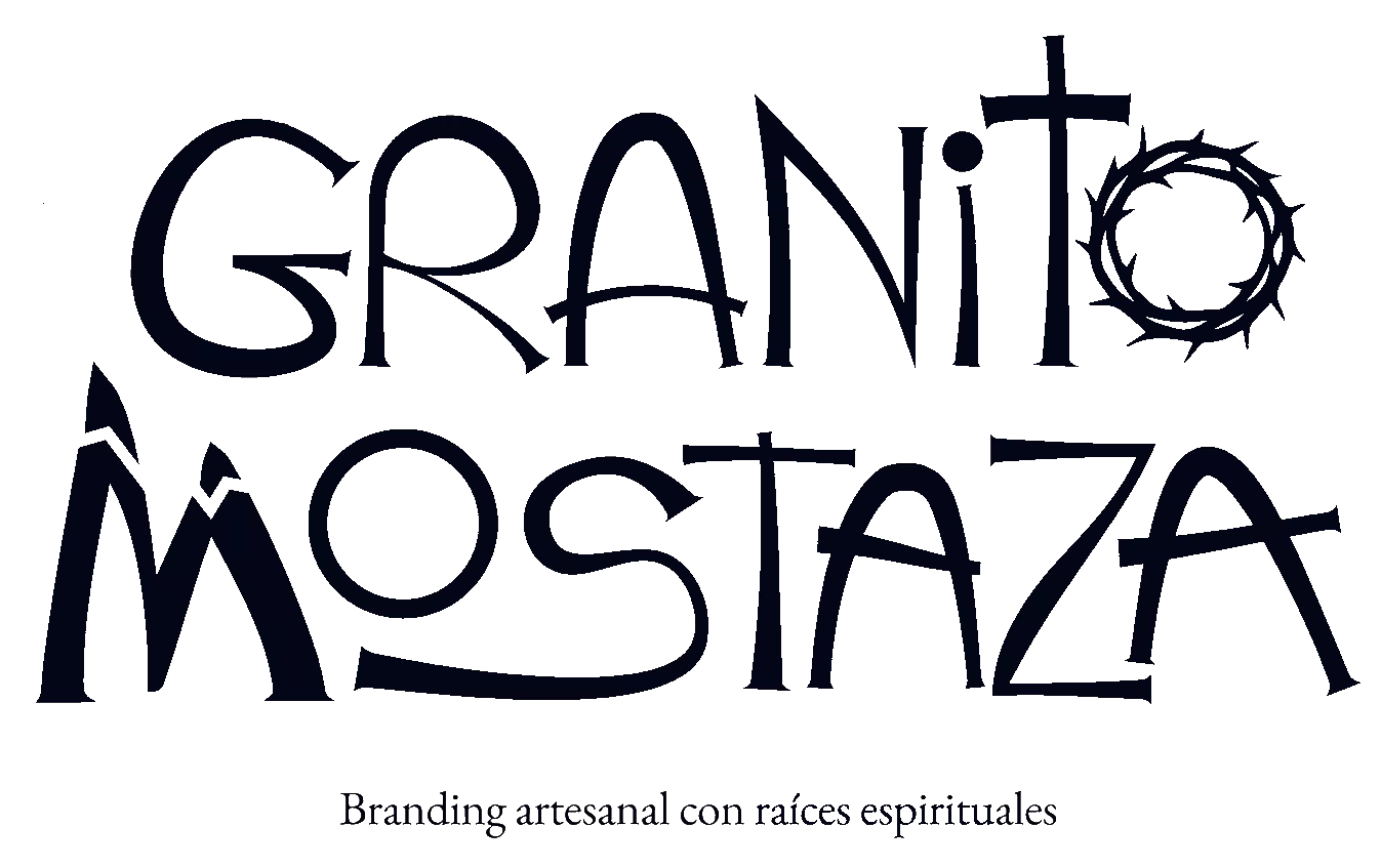 granito de mostaza logo negro